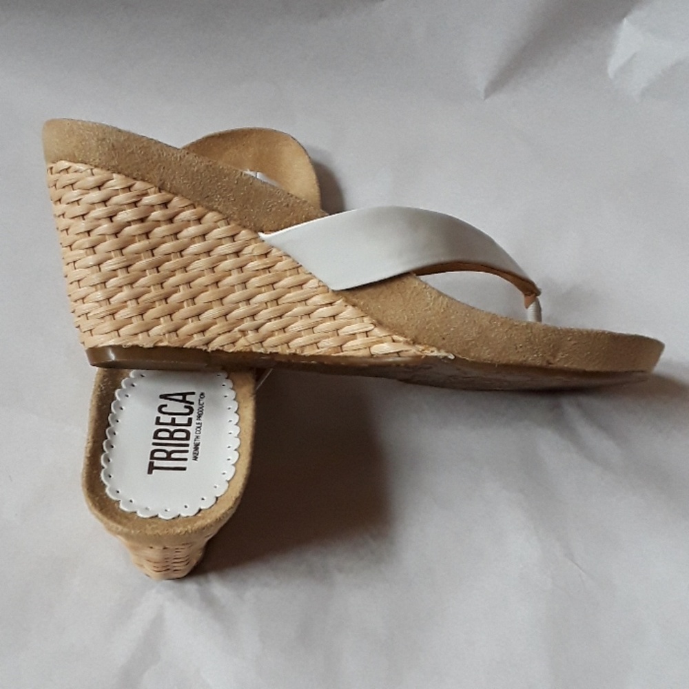 Tribeca Kenneth Cole White Espadrilles Wedge
